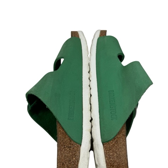 Birkenstock Ladies 36 (5) Narrow Arizona Big Buckle Bold Jade Leather Sandals - Picture 5 of 8